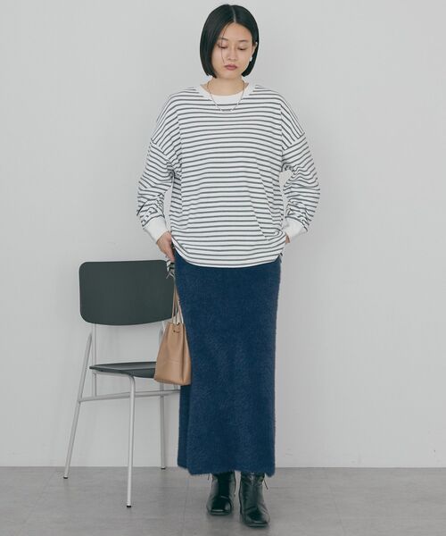 AMERICAN HOLIC(アメリカンホリック)の「ソフトタッチボーダープルオーバー(Tシャツ/カットソー・レディース・ブラウン/アイボリー/ブラック・L/M)」の21枚目の写真