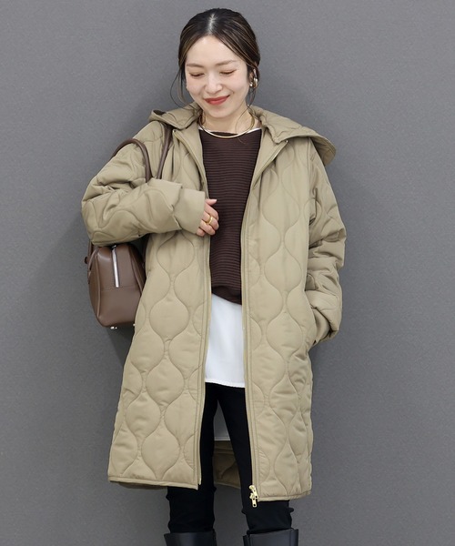 セール】ファーライナー付マルチWAYキルティングコート（ダウン