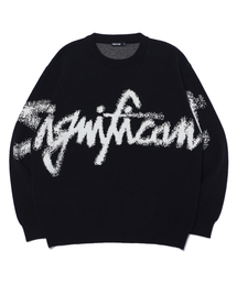 SIGNIFICANT（シグニフィカント）の「ストリートレタリングジャカードニット LP9SU936_BLACK（ニット/セーター）」