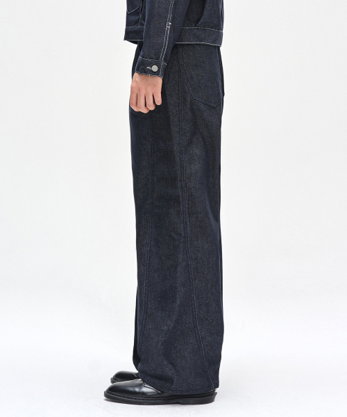DECET（デケト）の「Curved Wide Jeans DCPT033CPIndigo2（デニムパンツ・レディース・その他・34/32/30/28/26）」の5枚目の写真