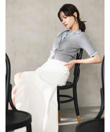 MERCURYDUO | デニムイレギュラーヘムフレアスカート(スカート)