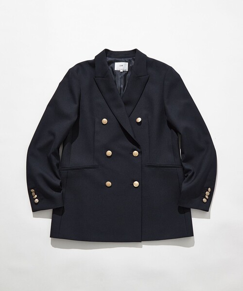 23区 S(ニジュウサンクチイサイサイズ)の「TWギャバジン テーラード ジャケット(テーラードジャケット・レディース・ネイビー系/ライトグレー系・34/32/30)」の19枚目の写真