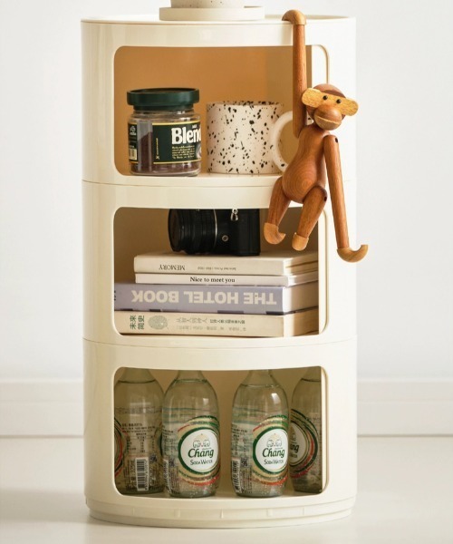 コンテンポラリーオープン収納チェスト3段（家具）｜Made in I（メイド