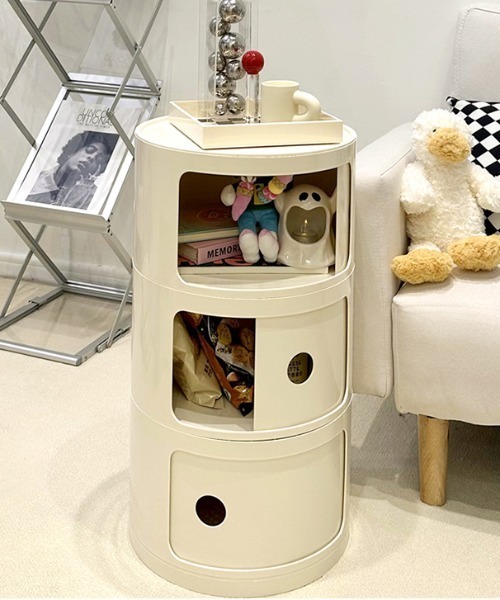 コンテンポラリーオープン収納チェスト3段（家具）｜Made in I（メイド