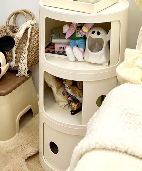 コンテンポラリーオープン収納チェスト3段（家具）｜Made in I（メイド