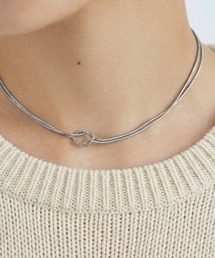 STYLE DELI（スタイルデリ）の「【DELI by】ノットデザインダブルラインネックレス（ネックレス）」