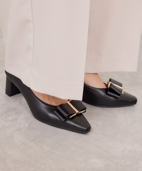 Juze（ジュゼ）の「ハートカットリボンパンプス（パンプス・レディース・ブラック/ベージュ系その他2・S/M/L）」の21枚目の写真