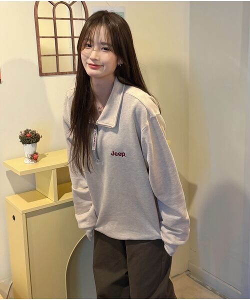 JEEP（ジープ）の「[360g] M-ロゴ 半ジップ スウェット (JR5TSU838CE)（スウェット・レディース・その他・2XL/X-LARGE/LARGE/MEDIUM/SMALL）」の20枚目の写真