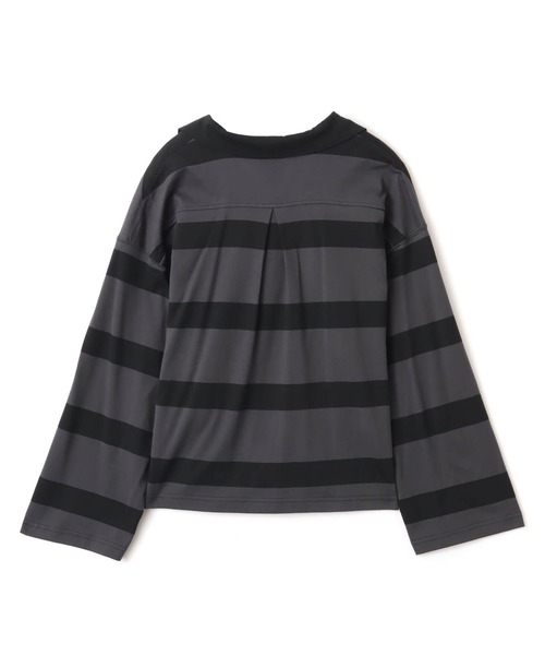 NIKE(ナイキ)の「NIKE AS W NSW PREP TOP / ナイキ ウィメンズ プレップ L/S トップ【SP】(ポロシャツ・レディース・グレー/ベージュ・S/M/L)」の8枚目の写真