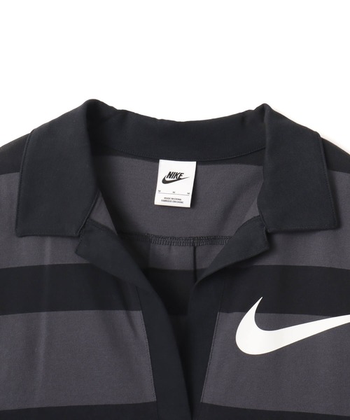 NIKE(ナイキ)の「NIKE AS W NSW PREP TOP / ナイキ ウィメンズ プレップ L/S トップ【SP】(ポロシャツ・レディース・グレー/ベージュ・S/M/L)」の5枚目の写真