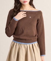レイヤードワンショルニット