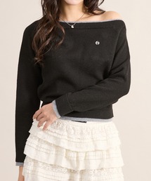 レイヤードワンショルニット