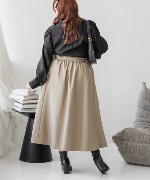 CLETTE(クレット)の「CLETTEオリジナル配色リボンタイシアーブラウス(シャツ/ブラウス・レディース・ブルー/ブラック/ホワイト・4L/3L/LL)」の11枚目の写真