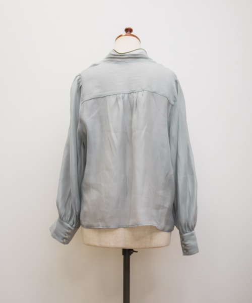 CLETTE(クレット)の「CLETTEオリジナル配色リボンタイシアーブラウス(シャツ/ブラウス・レディース・ブルー/ブラック/ホワイト・4L/3L/LL)」の19枚目の写真