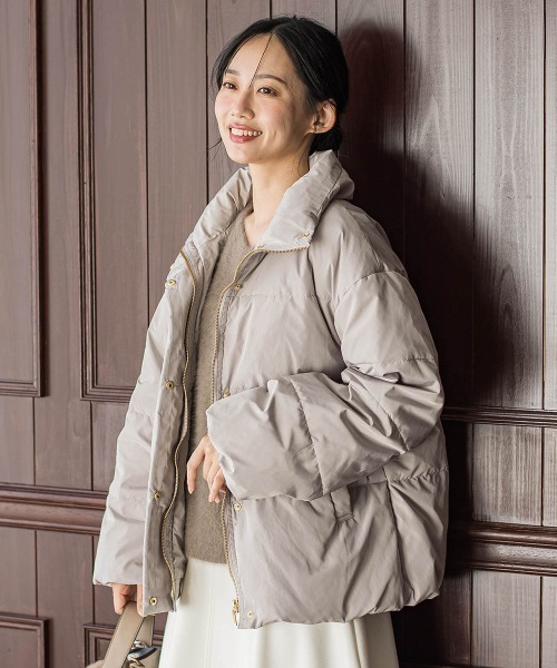 Droite lautreamont（ドロワットロートレアモン）の「テンダークロス2WAYダウン（ダウンジャケット/コート・レディース・ブラック/オフホワイト/ベージュ・S/M）」の3枚目の写真