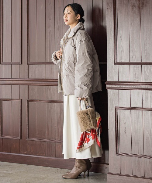 Droite lautreamont（ドロワットロートレアモン）の「テンダークロス2WAYダウン（ダウンジャケット/コート・レディース・ブラック/オフホワイト/ベージュ・S/M）」の10枚目の写真