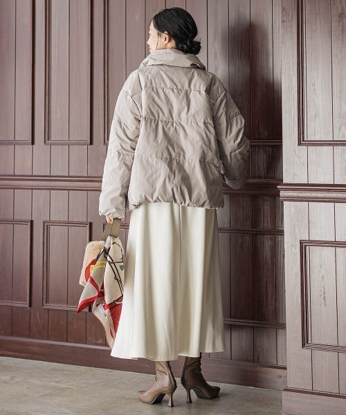 Droite lautreamont（ドロワットロートレアモン）の「テンダークロス2WAYダウン（ダウンジャケット/コート・レディース・ブラック/オフホワイト/ベージュ・S/M）」の11枚目の写真