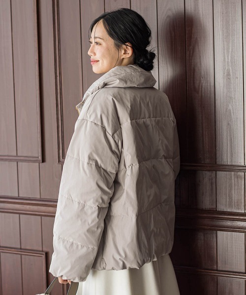 Droite lautreamont（ドロワットロートレアモン）の「テンダークロス2WAYダウン（ダウンジャケット/コート・レディース・ブラック/オフホワイト/ベージュ・S/M）」の5枚目の写真