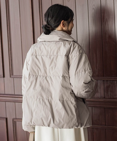 Droite lautreamont（ドロワットロートレアモン）の「テンダークロス2WAYダウン（ダウンジャケット/コート・レディース・ブラック/オフホワイト/ベージュ・S/M）」の6枚目の写真