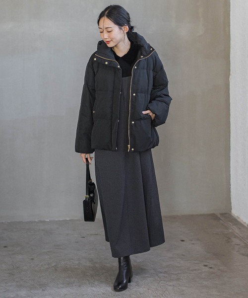 Droite lautreamont（ドロワットロートレアモン）の「テンダークロス2WAYダウン（ダウンジャケット/コート・レディース・ブラック/オフホワイト/ベージュ・S/M）」の21枚目の写真