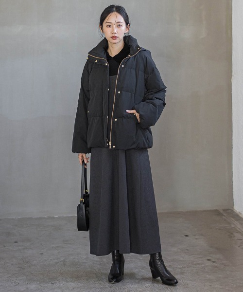 Droite lautreamont（ドロワットロートレアモン）の「テンダークロス2WAYダウン（ダウンジャケット/コート・レディース・ブラック/オフホワイト/ベージュ・S/M）」の22枚目の写真