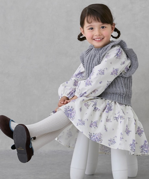 petit main（プティマイン）の「【リンク】ベストつきワンピース（ワンピース・キッズ・ライトブルー/ライトピンク/カラフル・120cm/100cm/110cm/130cm/90cm/80ｃｍ）」の4枚目の写真