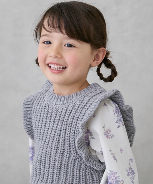 petit main（プティマイン）の「【リンク】ベストつきワンピース（ワンピース・キッズ・ライトブルー/ライトピンク/カラフル・120cm/100cm/110cm/130cm/90cm/80ｃｍ）」の6枚目の写真