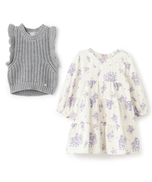 petit main（プティマイン）の「【リンク】ベストつきワンピース（ワンピース・キッズ・ライトブルー/ライトピンク/カラフル・120cm/100cm/110cm/130cm/90cm/80ｃｍ）」の12枚目の写真