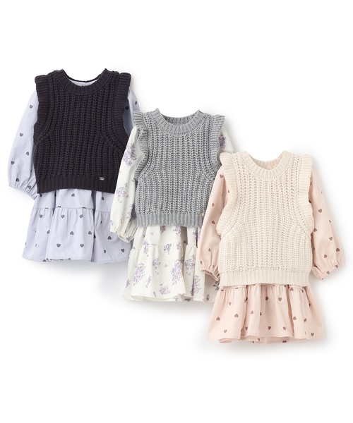 petit main（プティマイン）の「【リンク】ベストつきワンピース（ワンピース・キッズ・ライトブルー/ライトピンク/カラフル・120cm/100cm/110cm/130cm/90cm/80ｃｍ）」の20枚目の写真