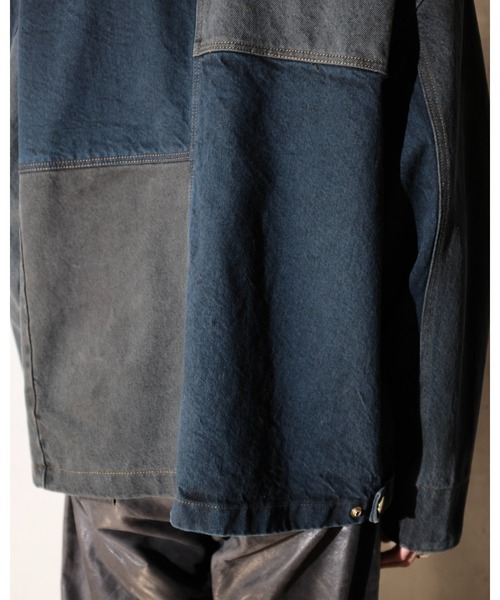 Carhartt(カーハート)の「THRIFTY LOOK スリフティルック / CARHARTT DENIM ACTIVE JACKET カーハート リメイク(デニムジャケット・メンズ・ブラック・MEDIUM/LARGE)」の9枚目の写真