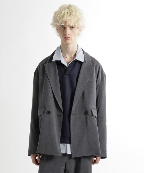 HARE(ハレ)の「【SET UP対応】SASHIKOステッチジャケット(HARE)(テーラードジャケット・メンズ・ブラック/グレー・FREE)」の11枚目の写真