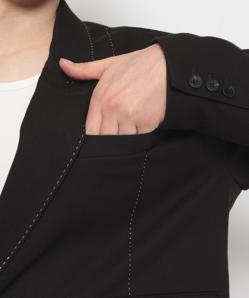 HARE(ハレ)の「【SET UP対応】SASHIKOステッチジャケット(HARE)(テーラードジャケット・メンズ・ブラック/グレー・FREE)」の19枚目の写真