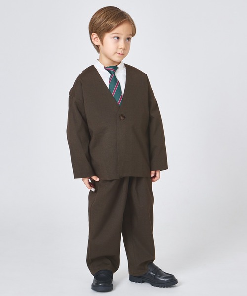 オケージョン対応】ユニセックス ノーカラー セットアップ（スーツ