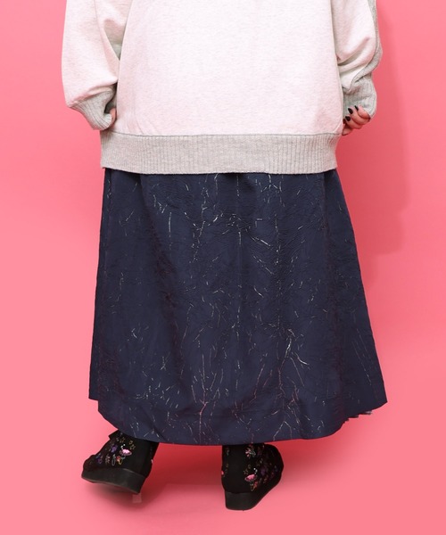 iS ScoLar（イズスカラー）の「553295：雅結×iS ScoLarコラボ 花蝶リバーシブルスカート（スカート・レディース・ブラック/ネイビー・L/M）」の12枚目の写真