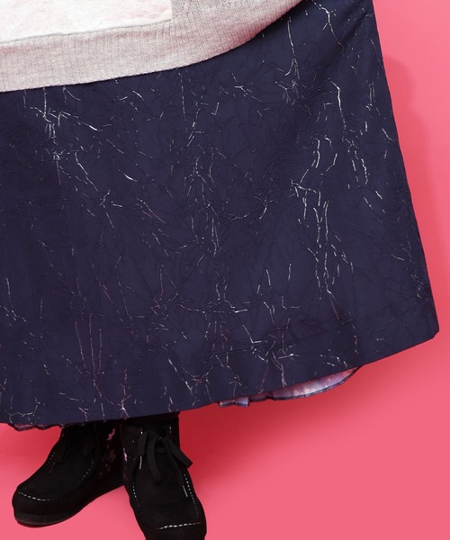 iS ScoLar（イズスカラー）の「553295：雅結×iS ScoLarコラボ 花蝶リバーシブルスカート（スカート・レディース・ブラック/ネイビー・L/M）」の13枚目の写真