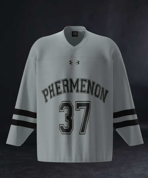 PHERMENON(フェルメノン)の「オーバーサイズラグビージャージロングスリーブ - ライトグレー(Tシャツ/カットソー・メンズ・ライトグレー・1/2/3)」の5枚目の写真