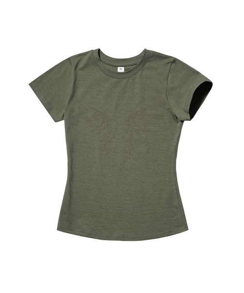 VENHIT(ベンヒット)の「Angelスリムフィット半袖(Tシャツ/カットソー・レディース・カーキ/ブラック/ホワイト/クリーム・LARGE/SMALL/MEDIUM)」の4枚目の写真