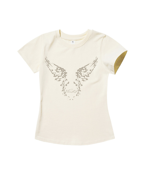 VENHIT(ベンヒット)の「Angelスリムフィット半袖(Tシャツ/カットソー・レディース・カーキ/ブラック/ホワイト/クリーム・LARGE/SMALL/MEDIUM)」の3枚目の写真