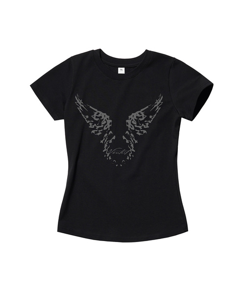 VENHIT(ベンヒット)の「Angelスリムフィット半袖(Tシャツ/カットソー・レディース・カーキ/ブラック/ホワイト/クリーム・LARGE/SMALL/MEDIUM)」の2枚目の写真