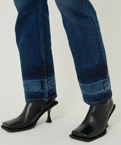 beautiful people(ビューティフルピープル)の「【beautiful people/ビューティフルピープル】selvedge denim bleach straightpants/セルビッジデニムブリーチストレートパンツ(デニムパンツ・レディース・ダークインディゴブルー・36/34)」の8枚目の写真