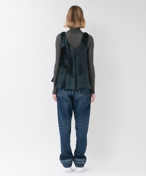 beautiful people(ビューティフルピープル)の「【beautiful people/ビューティフルピープル】selvedge denim bleach straightpants/セルビッジデニムブリーチストレートパンツ(デニムパンツ・レディース・ダークインディゴブルー・36/34)」の13枚目の写真