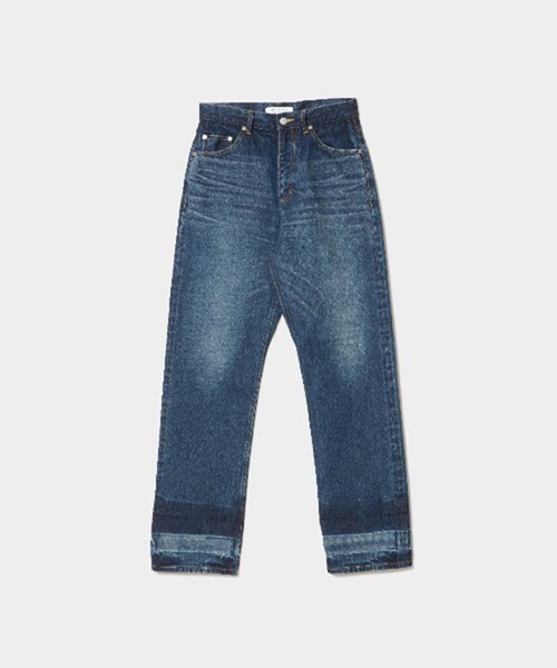 beautiful people(ビューティフルピープル)の「【beautiful people/ビューティフルピープル】selvedge denim bleach straightpants/セルビッジデニムブリーチストレートパンツ(デニムパンツ・レディース・ダークインディゴブルー・36/34)」の14枚目の写真
