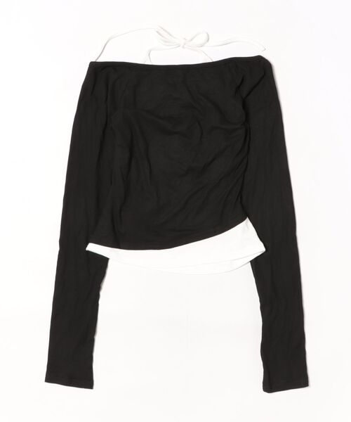 Pt18kg(プラチナイチハチキログラム)の「オフショルダーロゴプリントトップス(Tシャツ/カットソー・レディース・ブラック/ホワイト・FREE)」の17枚目の写真