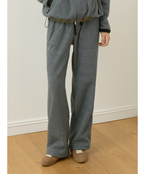 Bb' BENETTON(ビーフラットベネトン)の「配色ストリングフリースパンツ(ダークグレー)(スウェットパンツ・レディース・その他・ONE SIZE)」の1枚目の写真