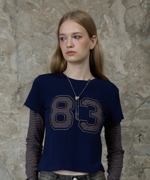 LARTIGENT(ラーティゼン)の「L13 STRIPE T-SHIRT(NAVY)(Tシャツ/カットソー・レディース・その他・FREE)」の3枚目の写真