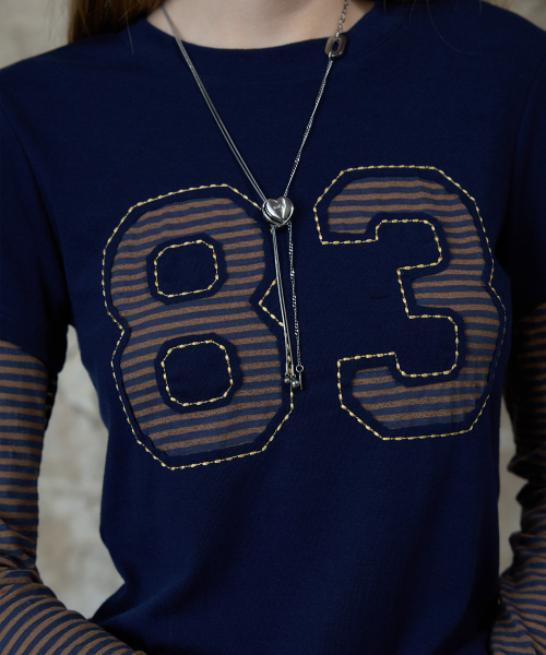LARTIGENT(ラーティゼン)の「L13 STRIPE T-SHIRT(NAVY)(Tシャツ/カットソー・レディース・その他・FREE)」の4枚目の写真