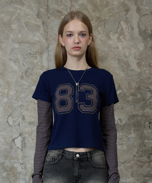 LARTIGENT(ラーティゼン)の「L13 STRIPE T-SHIRT(NAVY)(Tシャツ/カットソー・レディース・その他・FREE)」の5枚目の写真