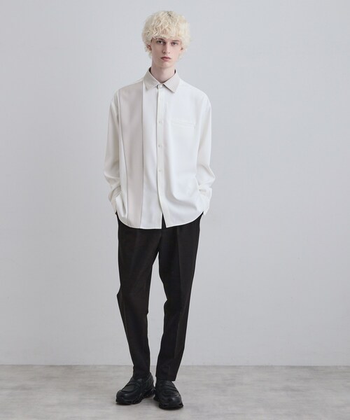 tk.TAKEO KIKUCHI（ティーケータケオキクチ）の「パネルカット ジップシャツ（シャツ/ブラウス・メンズ・ホワイト系その他5/ブラック系4・01/02/03）」の5枚目の写真