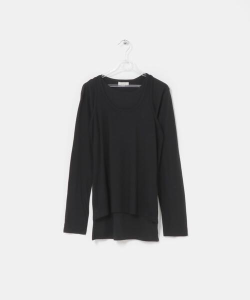 LAATO(ラート)の「layered long set tee(Tシャツ/カットソー・レディース・ライトカーキ/ブラック/ライトブルー・FREE)」の18枚目の写真