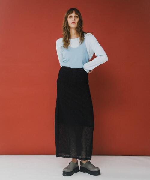 LAATO(ラート)の「layered long set tee(Tシャツ/カットソー・レディース・ライトカーキ/ブラック/ライトブルー・FREE)」の21枚目の写真